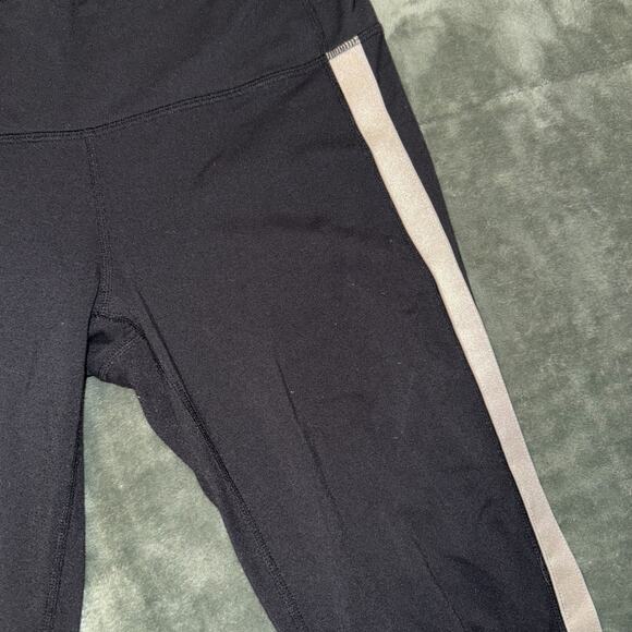 Athleta Metro Tight Leggings Women's ST Black Side Striped Ankle Zip Activewear - Picture 4 of 9